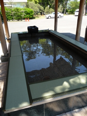 静岡清水三保の松原にある三保園ホテルの足湯
